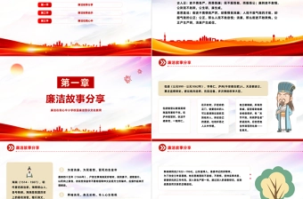 校园廉洁警示文化教育PPT简洁清新中小学廉洁警示文化教育主题班会课件