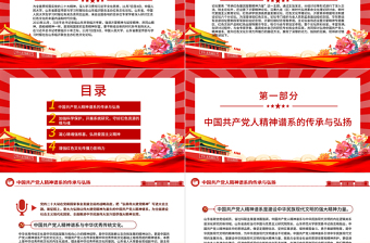 红色精美传承红色基因凝聚精神力量PPT红色党政风红色文化论坛综述专题课件模板下载