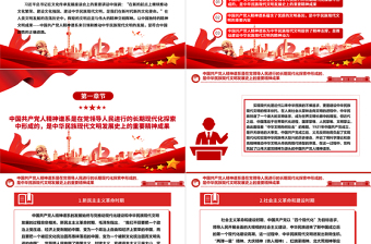 中国共产党人精神谱系引领建设中华民族现代文明ppt大气简洁深入学习贯彻习近平文化思想党组织专题党课课件