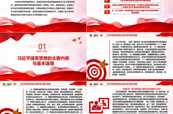 学习习近平强军思想的“三理”ppt大气精美风深刻把握习近平强军思想党组织专题党课课件