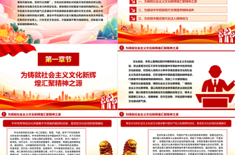 文化自信源源不断为民族复兴凝聚精神力量ppt大气精美深入学习习近平总书记对宣传思想文化工作作出的重要指示党组织党课专题教育课件