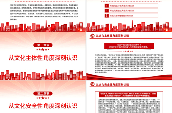 习近平文化思想的当代价值PPT红色党建风学习文化思想党课课件模板