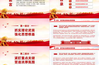 2023年度精神文明建设情况汇报PPT大气华美党政部门年终述职汇报模板