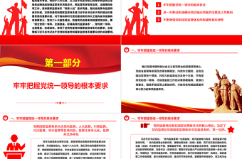 持之以恒的完善党和国家监督体系ppt大气精美习近平党建思想专题微党课