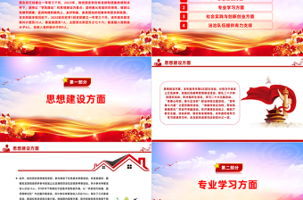 团支部述职报告PPT红色精团支部年终工作总结模板下载