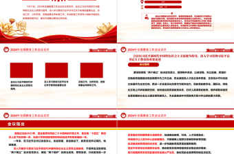 全国教育工作会议召开ppt红色大气2024年习近平关于教育的重要论述专题党课