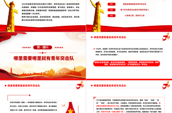 青年突击队先进事迹PPT学习青年突击队精神汲取奋进力量团课