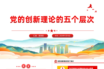 大气简洁党的创新理论分这五个层次党建理论学习PPT课件