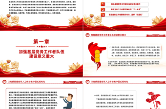 2024如何做一名优秀的党务工作者PPT红色大气基层干部队伍建设微党课