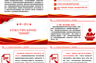 提高新时代乡村振兴干部队伍建设能力ppt精美党政贯彻落实乡村振兴战略基层党组织微党课