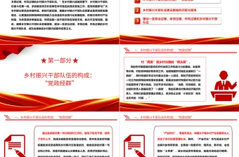 提高新时代乡村振兴干部队伍建设能力ppt精美党政贯彻落实乡村振兴战略基层党组织微党课