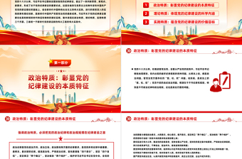 深入学习党的纪律建设重要论述的三维特质PPT党课课件模板