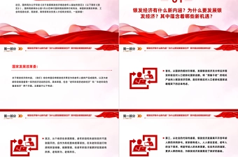 2024年银发经济PPT党政风《关于发展银发经济增进老年人福祉的意见》课件下载