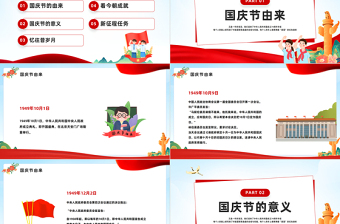 2024热烈庆祝新中国成立建国七十五周年PPT党课下载