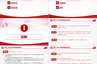 红色精美中华人民共和国反间谍法国家安全教育PPT模板
