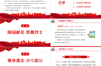 2024年清明祭英烈哀思寄忠魂PPT精美简洁清明节追思缅怀先烈课件