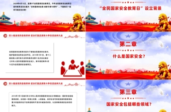 415全民国家安全教育日PPT红色精美增强全民国家安全意识专题课件