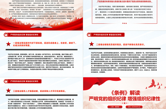 2024《条例》解读严明党的组织纪律增强组织纪律性微党课PPT下载