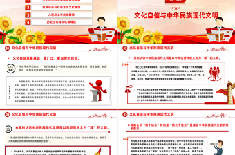 精美党政风新时代新的文化使命的四个向度PPT课件模板