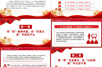 党纪学习教育PPT红色大气要知于心立于身化于行党课课件