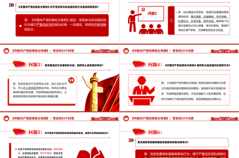 创意简洁常见的15个问答《中国共产党纪律处分条例》PPT