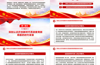 奋力开创新时代思政教育新局面PPT党政风党员干部学习教育党课课件