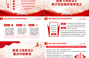 红色党政风解读学习《中华人民共和国保守国家秘密法》PPT下载