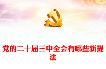 二十届三中全会有哪些新提法PPT简洁风深入学习二十届三中全会党课课件(讲稿)