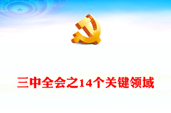 大气党政风三中全会之14个关键领域PPT模板(讲稿)