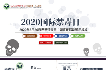 2020国际禁毒日珍爱生命远离毒品禁毒拒毒教育通用模板