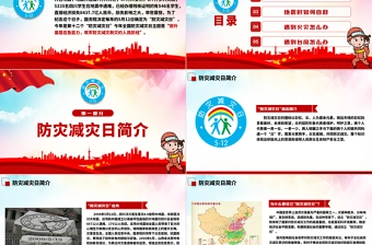 2020年512全国防灾减灾日地震火灾台风自救知识PPT