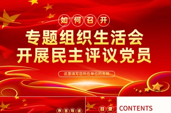 2025油田车管中心组织生活会记录ppt