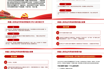 2021携手共建人类命运共同体PPT学习总书记的治国理念专题党课课件模板