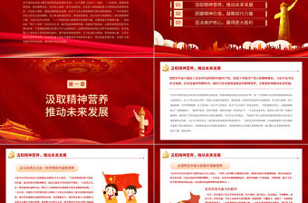 凝聚精神力量继续奋斗前行PPT大力弘扬时代精神筑牢精神之基不懈推进中华民族伟大复兴党课课件