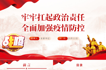 2025关于疫情防控的大学生微党课ppt免费