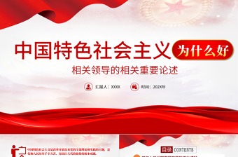 2021中国特色社会主义为什么好专题PPT庆祝建党100周年党史辅导专题党课PPT模板