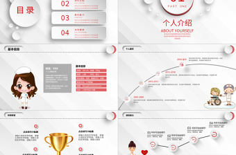 2022护士竞聘PPT商务简约风完整框架竞聘专用PPT