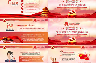 2025党支部组织生活会ppt背景图
