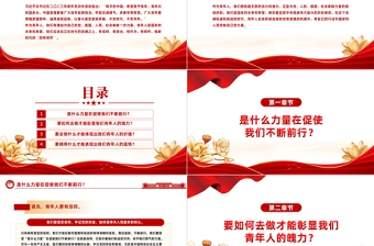 2024以奋斗姿态激扬青春PPT红色精美厚植家国情怀涵养进取品格以奋斗姿态激扬青春四有青年微党课
