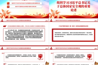 4月份主题党日活动PPT党建风学习总体国家安全观党课课件