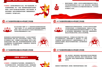2024年政府工作报告41个关键词PPT华美大气全国两会精神学习微党课下载