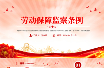 精美大气《劳动保障监察条例》PPT课件下载