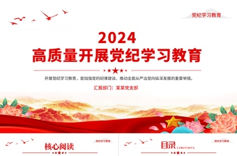 2024年党纪专题党课PPT