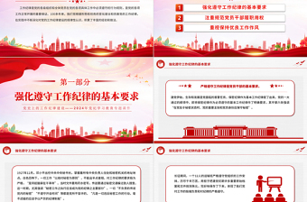 精美大气党史上的工作纪律建设PPT2024年党纪学习教育专题微党课