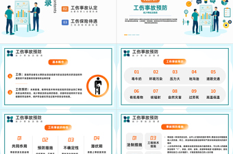 2023工伤事故预防培训PPT简约风工伤事故预防培训企业安全生产培训课件模板