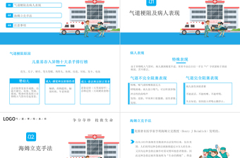 2022气道梗阻急救PPT创意简约医疗风医学通用PPT模板下载