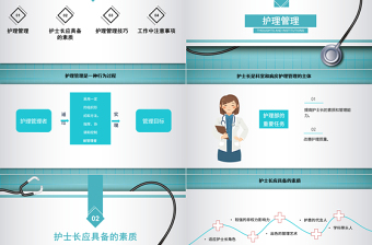 2022护士长经验分享PPT清新创意竞聘必备PPT