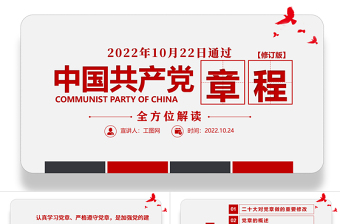 党章汇报ppt