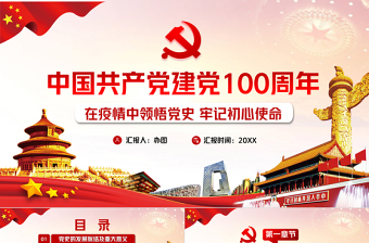 建党100周年徽章ppt