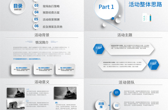 蓝色商务活动方案策划书ppt